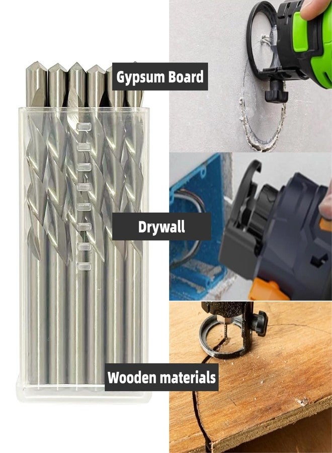 JFOGO 12 Pieces 1/4 Inch Drywall Cutting Tools Guide Point Cutting Bits,HSS65(M2) Materials Drill Bits, Cutting Drywall, Used for with Spiral Saw and Power Tools - Image 5