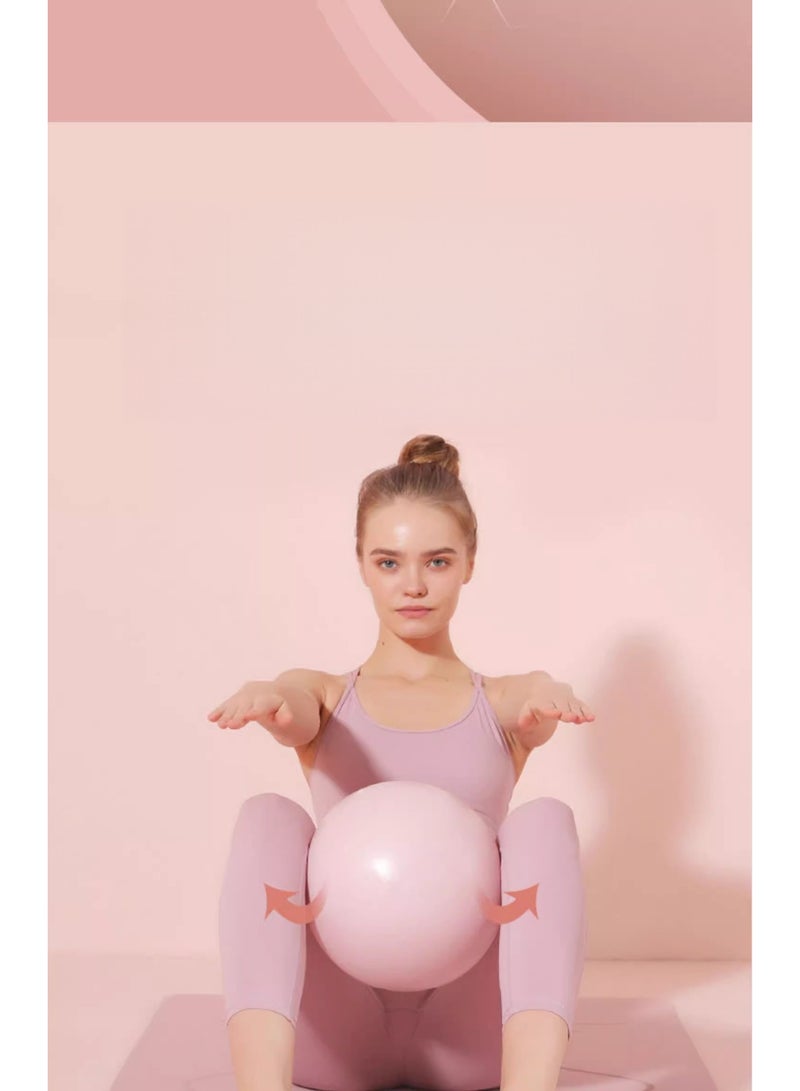 Zesen 1 Pcs Exercise Balls Thicken Explosion-proof Pilates Ball, Mini 9.84in/25cm Yoga Ball, Suitable For Body Shaping, Sensory Balance Training, Unaerated Pink - Image 2