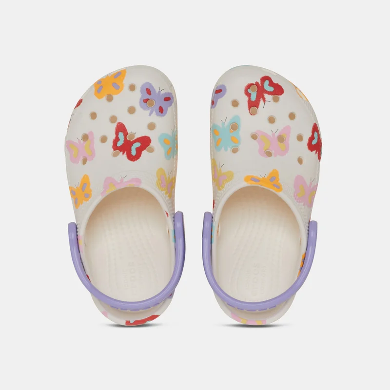 crocs Kids' Butterfly Graphic Classic Clog
