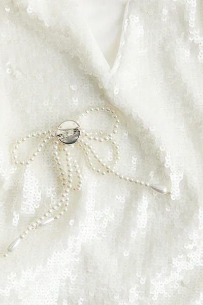 اتش اند ام Bow-Detail Sequined Top