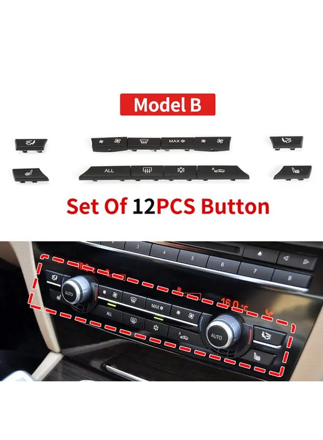 14Pcs AC Heater Button Key Caps Repair Kit For 5 6 7 Series 2010 2017 Durable ABS - Image 3