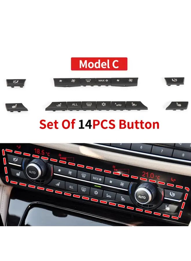 14Pcs AC Heater Button Key Caps Repair Kit For 5 6 7 Series 2010 2017 Durable ABS - Image 4