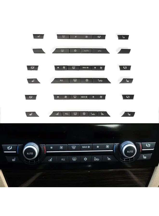 14Pcs AC Heater Button Key Caps Repair Kit For 5 6 7 Series 2010 2017 Durable ABS - Image 1
