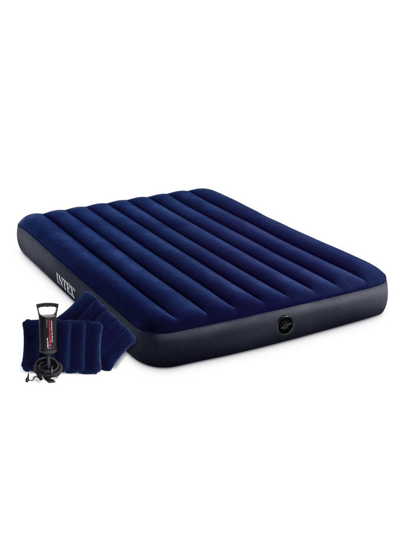 INTEX Queen Dura-Beam Classic Downy Airbed W/ Hand Pump 152X203X25cm  - Image 1