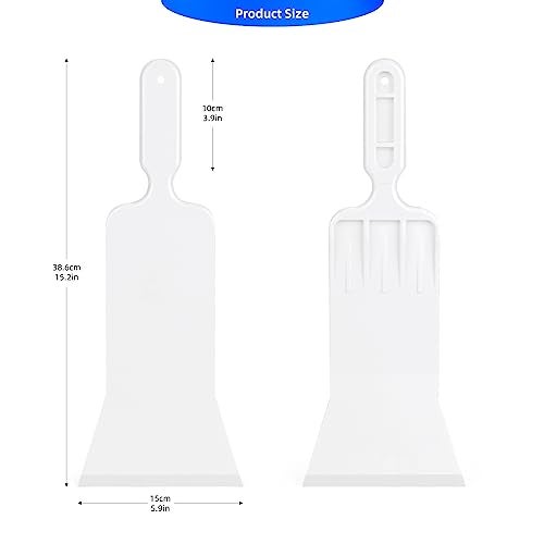 EHDIS Bulldozer Squeegee Flat Glass Window Film Bulldozer Tint Tools Car Front Windows Rear Glass Windshield Snow Frost Ice Removal Tool for Cars Trucks Window - Image 2