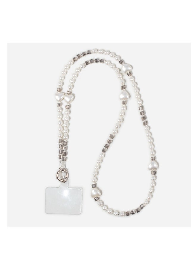 NIBEMINENT Super Cute Beaded Phone Charm – Trendy Phone Chain Wrist Strap, Shining Beads Chain Lanyard for Cell Phone 