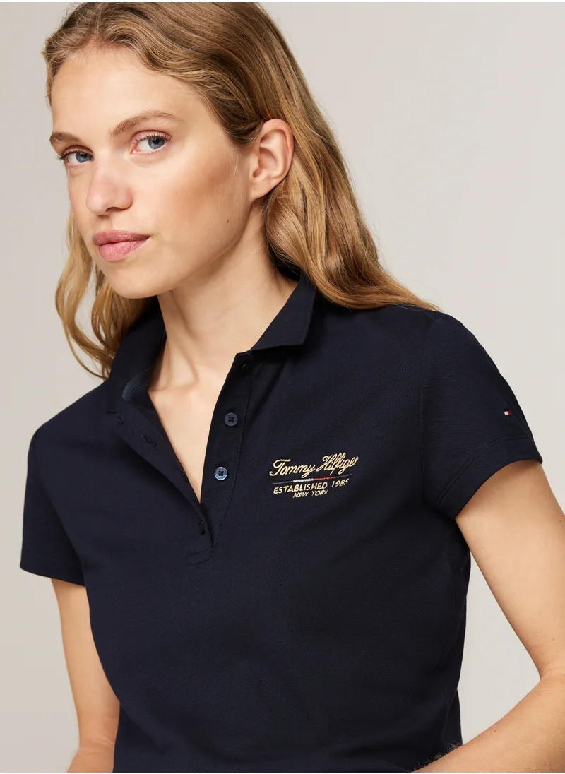 تومي هيلفيغر SLIM SCRIPT GRAPHIC POLO SS