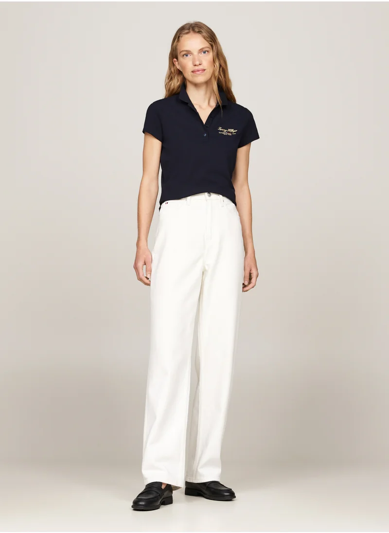 تومي هيلفيغر SLIM SCRIPT GRAPHIC POLO SS