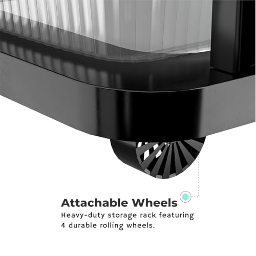Aliensware 2Layer Plastic Storage Drawer Organizer with Wheels, Modular Cabinet for Home, Office, School, Hospital, Parlor, Morden Kitchen,Clothes, Toys Organiser for Kids Room-Aliens-Clear Black - Image 5