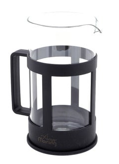 Any Morning French Press Coffee and Tea Maker, 800ml /27 oz/ 3 Cups, Borosilicate Glass Coffee Press, Stainless Steel Filter, Durable and Heat Resistant, Black - FY04  - Image 4