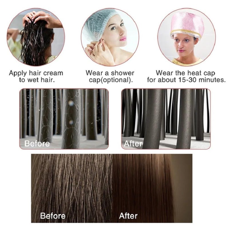 unique enterprise ZUCLLIN Hair Spa CapElectric Hair CapHair Care Thermal Head Spa Cap Treatment with Beauty Steamer Nourishing Care Spa Cap For Hair Spa Cap Steamer For Women - Image 5