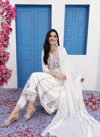 Women's White 100% Cotton Self Design Full Length Palazzo Kurta Set - pzsku/Z0293448872B15352CC9BZ/45/1746226491/b199f7f2-7c53-463f-86b3-ac5bd69ee0f4