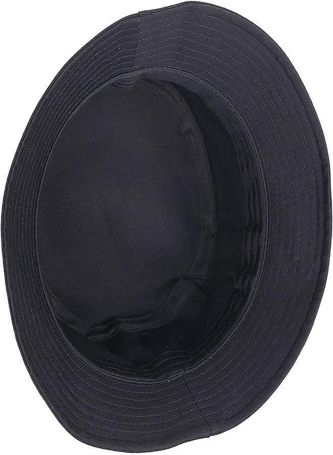 PrimeBox Cotton Classic Packable Beach Outdoor Bucket Sun Hat for Men Women Adult Teen Summer Sun Protection (Black White Combo) - Image 3