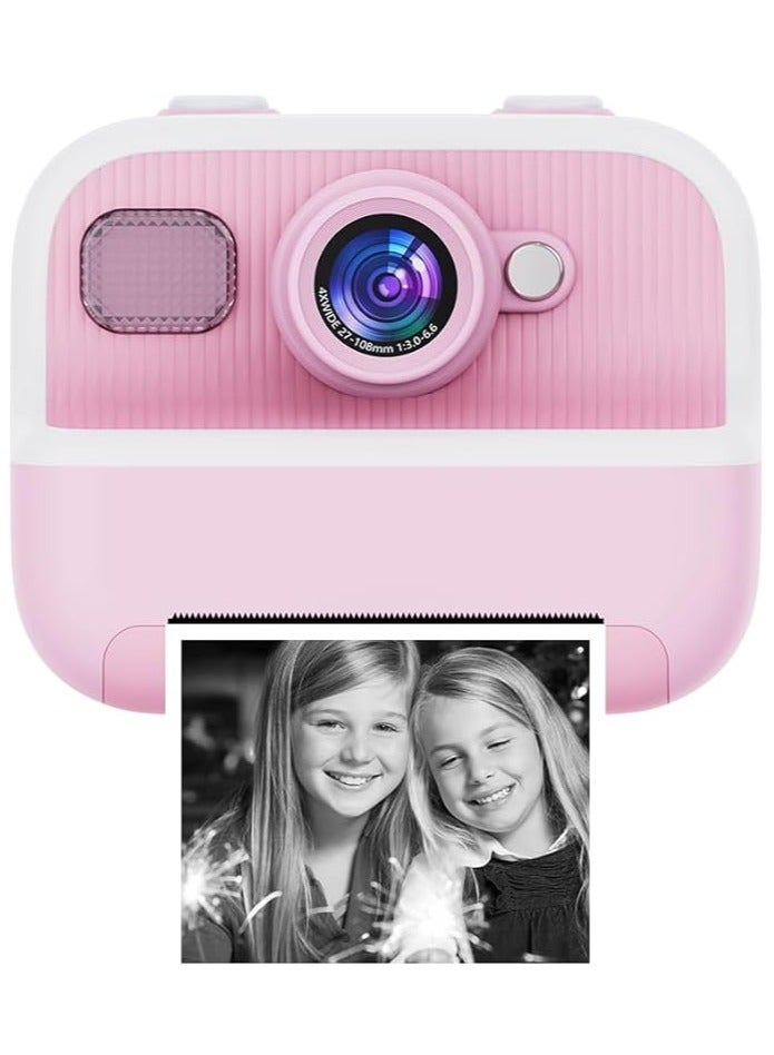 KAILEO REBEL Kids Instant Camera M8 Photo Camera for Children Print Camera 32GB Storage 48MP Cameras 1080p Video 3 Photo Rolls 5 Coloring Pens  - Image 1