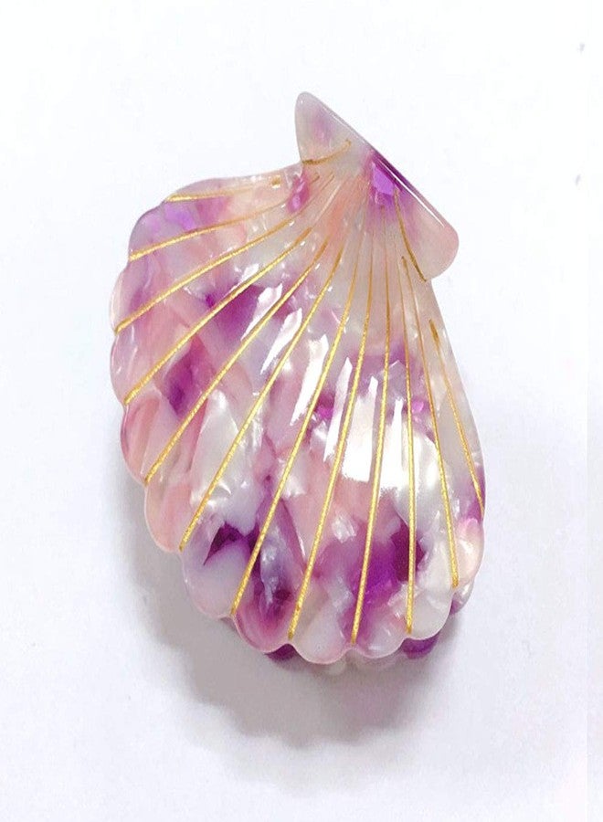 سوبيربليس مشابك شعر على شكل فك صدفي، مشابك شعر من الراتنج، دبابيس شعر بنمط رخامي، إكسسوارات شعر للنساء، تصفيف الشعر (باذنجاني) - Image 2