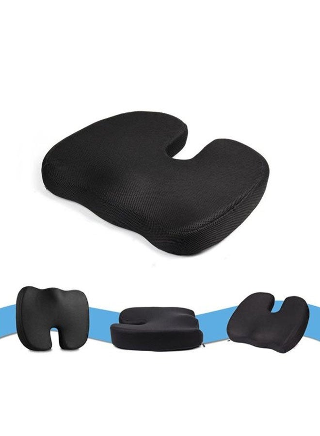 Seat Cushion Ergonomic Enhanced Seat Memory Foam Seat Cushion Breathable Seat Cushion(Black) - Image 2