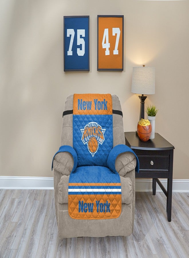 بيجاسوس سبورتس غطاء حماية أثاث من الألياف الدقيقة من بيغاسوس سبورتس، بشعار فريق نيويورك نيكس، مزود بأحزمة مطاطية، مناسب للكراسي القابلة للإمالة. - Image 2
