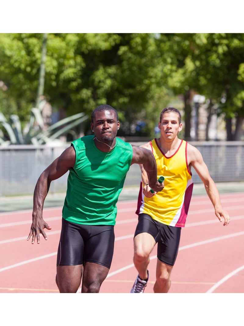 Zhehao Relay Baton Track Baton Aluminum Field Race Batons Running Baton for Students Office Clark Outdoor Field Race Tools, 3 Pieces (Green) - Image 5