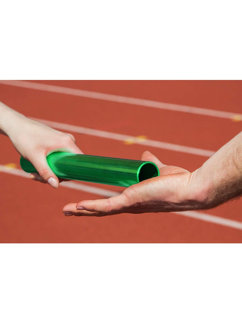 Zhehao Relay Baton Track Baton Aluminum Field Race Batons Running Baton for Students Office Clark Outdoor Field Race Tools, 3 Pieces (Green) - Image 3