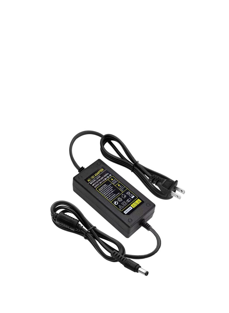 Terabyte Replacement 24V AC DC Power Supply Cord for Logitech G25 G27 G29 G920 G923 G940, Logitech Racing Wheel APD DA-42H24 AD10110LF 190211-0010 190211-A030 PS3 Xbox 360 GT Adapter Charger Cord Cable - Image 1