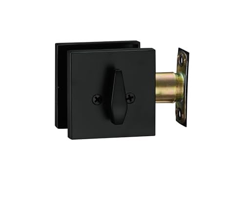 Berlin Modisch Sleek Series Square Single Cylinder Deadbolt Lock for Front Door Entrance Modern High Security Heavy Duty – Iron Black Finish - Image 3