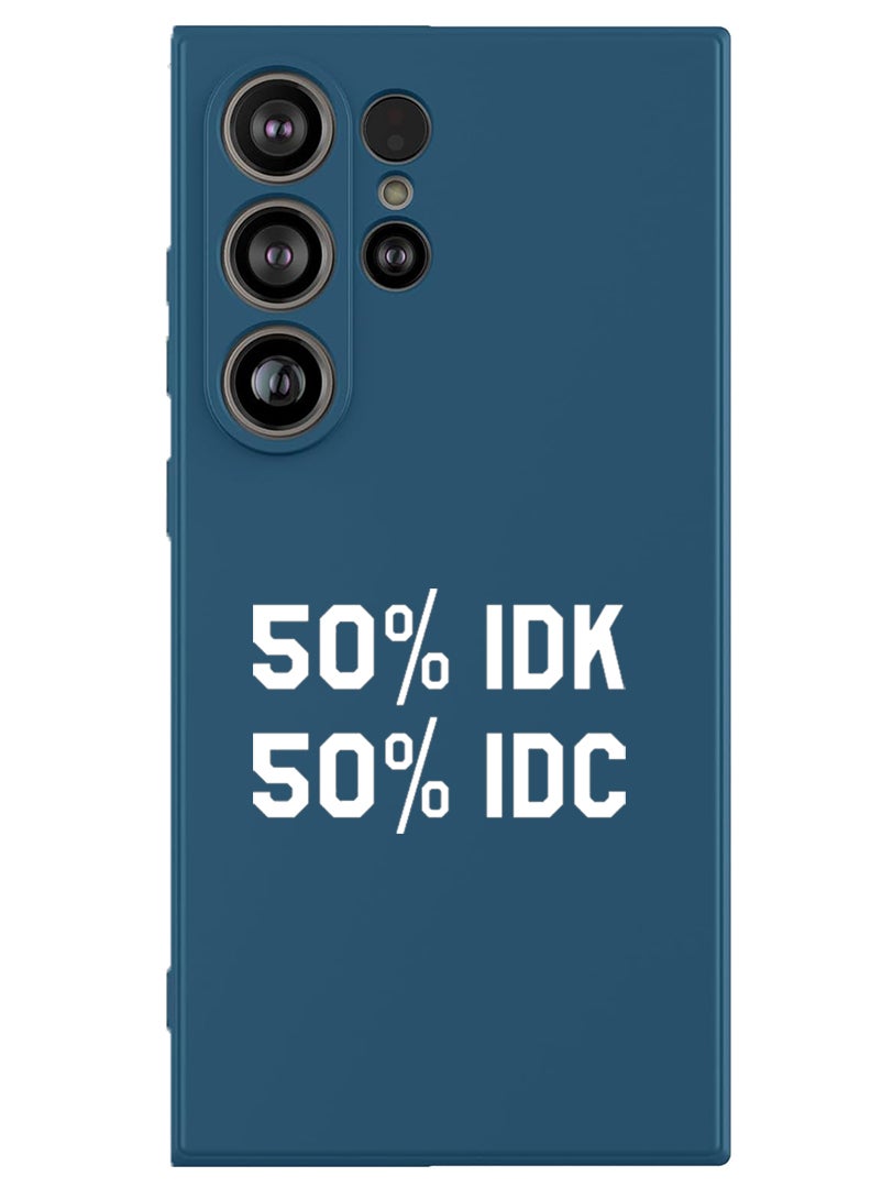 Theodor Protective Slim Fit Case Liquid Silicone Cover with Full Body Protection Anti-Scratch Shockproof Case For Samsung Galaxy S25 Ultra (Blue) - IDK IDC - White - Image 1