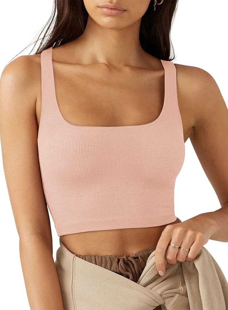 Loquat New Women's Solid Color Simple Sleeveless Short Vest
