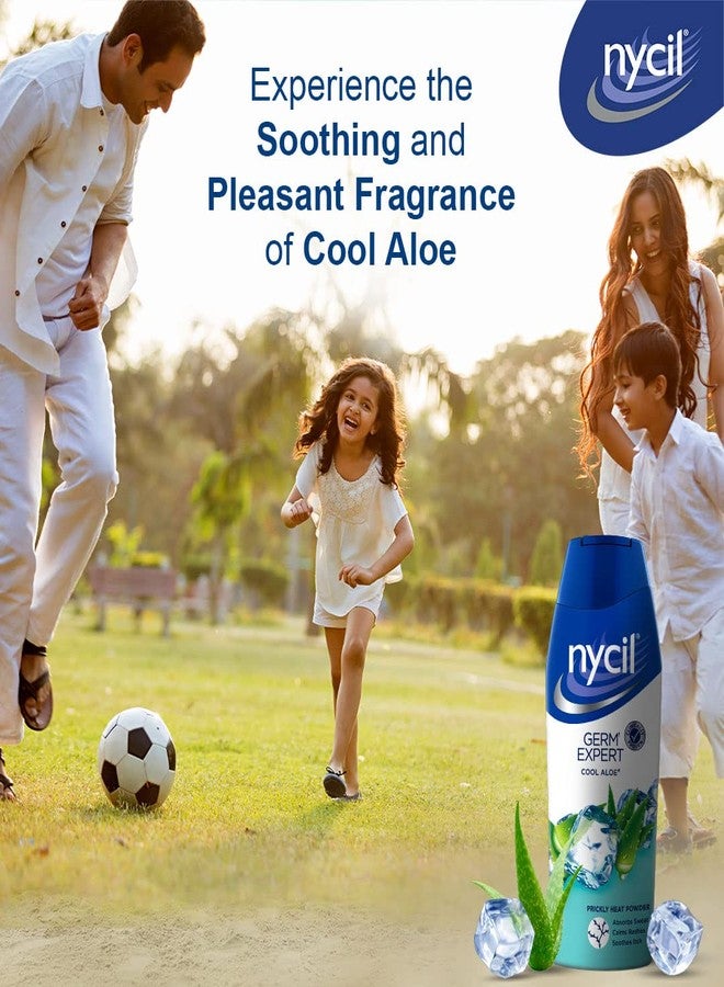 Nycil Germ Expert Prickly Heat Powder, Pack of 150gm+60gm, Assorted Fragrances (Cool Aloe) - Image 3