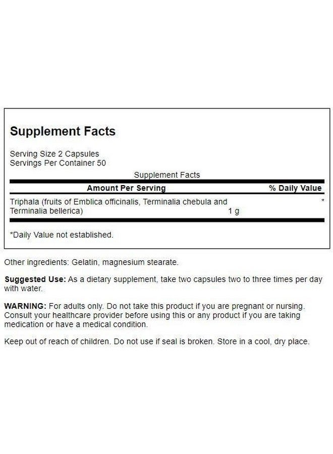 Swanson Triphala Cleanse Detox GI Tract 500 mg 100 Capsules (Caps) - Image 2