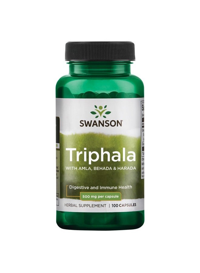 Swanson Triphala Cleanse Detox GI Tract 500 mg 100 Capsules (Caps) - Image 1