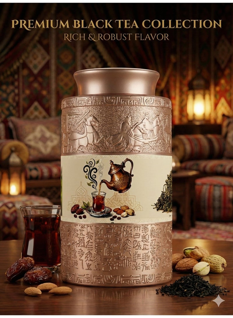 شاي أسود فاخر أوراق كاملة في علبة معدنية (تين) 120 جرام | نكهة كلاسيكية غنية وناعمة - Image 4