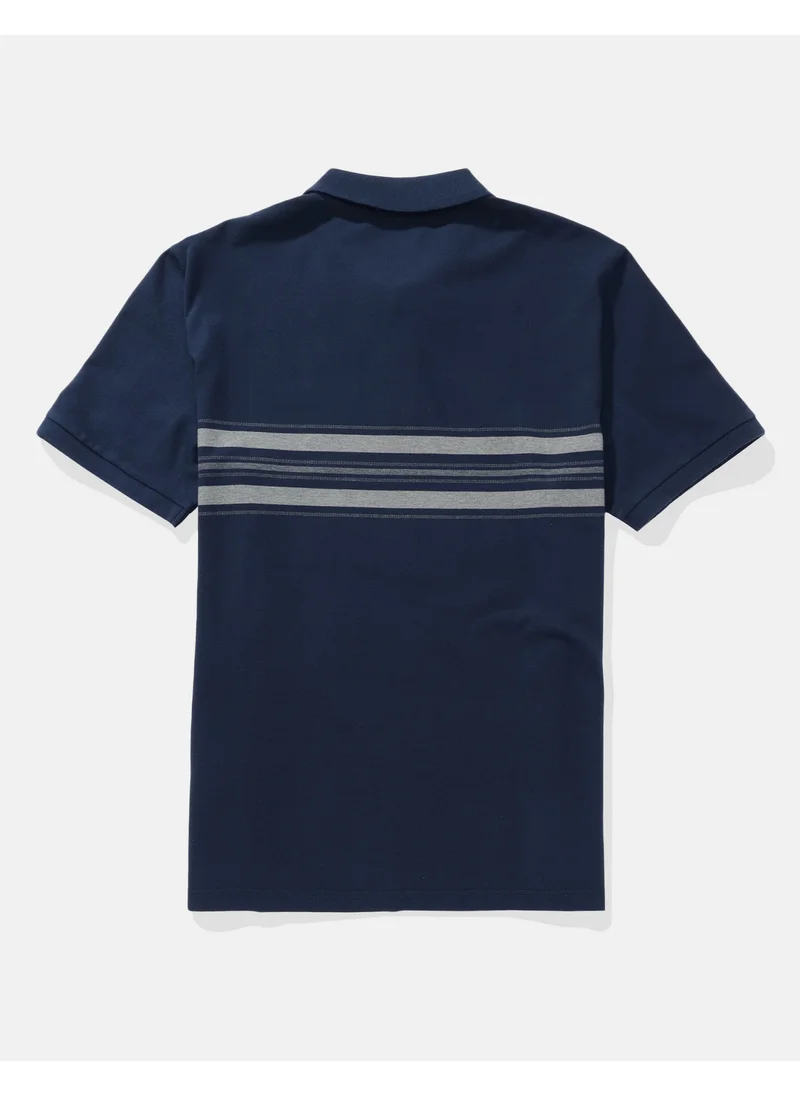 امريكان ايجل AE Flex Pique Striped Polo Shirt