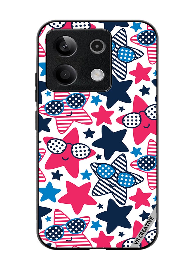 VR CREATIVE Protective Case Cover For Xiaomi Poco X6 Star Pattern Vector Design Multicolour - Image 1