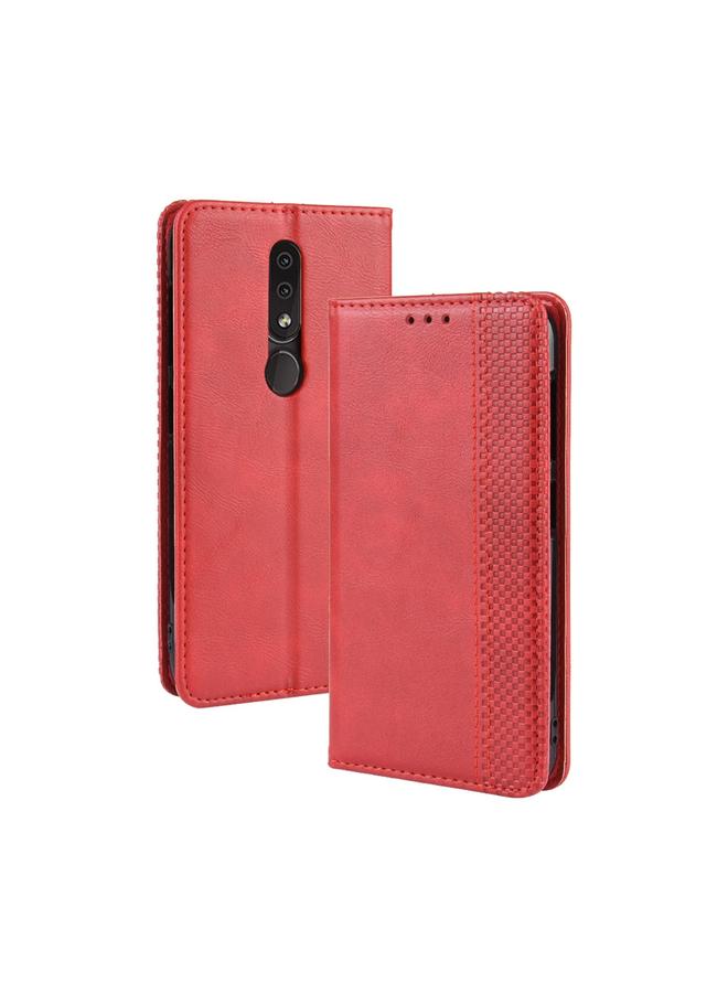 erorex Magnetic Buckle Retro Crazy Horse Texture Horizontal Flip Leather Case for Nokia 4.2, with Holder & Card Slots & Photo Frame - Image 1