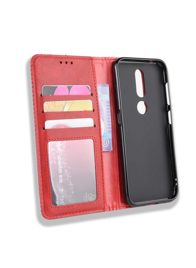 erorex Magnetic Buckle Retro Crazy Horse Texture Horizontal Flip Leather Case for Nokia 4.2, with Holder & Card Slots & Photo Frame - Image 4