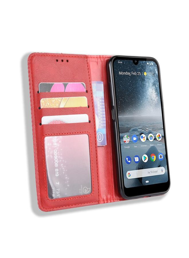 erorex Magnetic Buckle Retro Crazy Horse Texture Horizontal Flip Leather Case for Nokia 4.2, with Holder & Card Slots & Photo Frame - Image 5