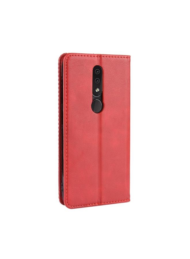 erorex Magnetic Buckle Retro Crazy Horse Texture Horizontal Flip Leather Case for Nokia 4.2, with Holder & Card Slots & Photo Frame - Image 3