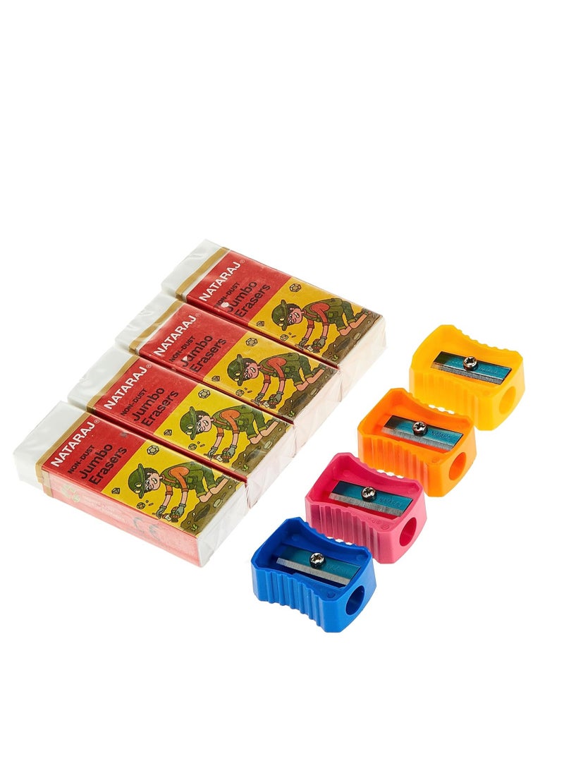 NATARAJ 8-Piece Eraser And Sharpener Value Set  - Image 3