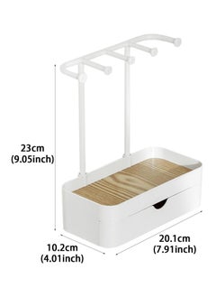 Hihonor Necklace Display Stand - Dressing Table Jewelry Storage Rack | Elegant Desktop Jewel Stand Tray | Multi-Functional Bracelet Organizer Drawer For Desktop, Dressing Table, Bedroom, White  - Image 4