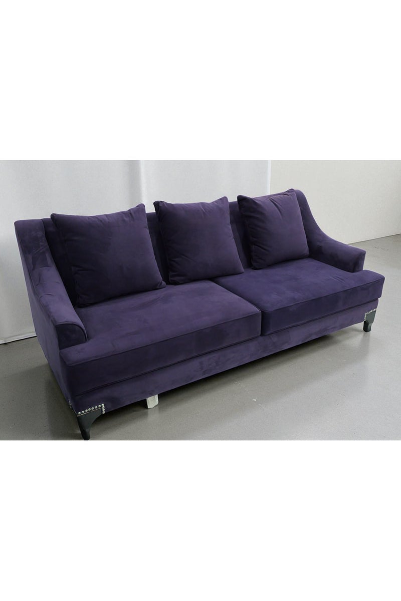 Generic Elegant Velvet Sofa, Classic Design with Decorative Nailhead Trim, Black Turned Legs, Living Room Couch - Image 5