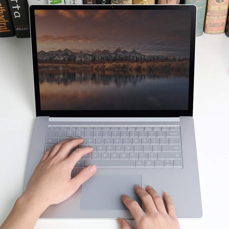 imComor غطاء لوحة مفاتيح فائق الرقة لجهاز Microsoft Surface Laptop 6 و5 مقاس 13.5 و15 بوصة، وSurface Laptop Studio مقاس 14.4 بوصة - ملحق حماية جلدي، تخطيط أمريكي - Image 5