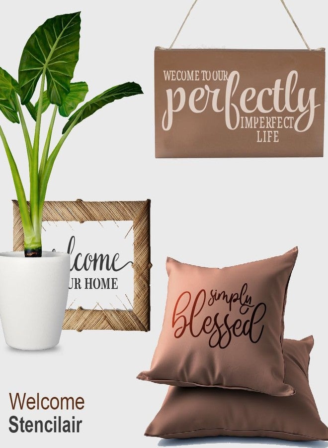 STENCILAIR Welcome Stencils for Painting on Wood Large Reusable - Seasonal Kit with 8 Sets - Vertical Welcome, Home Sweet Home, and Holiday Stencils STENCILAIR - Image 2