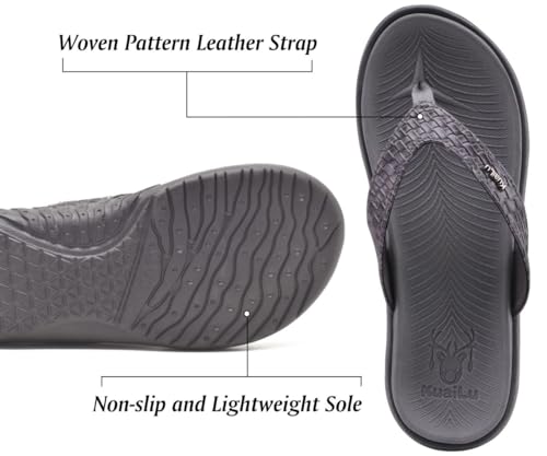 KuaiLu Womens Flip Flops Ladies Yoga Mat Comfortable Walking Thong Sandals With Plantar Fasciitis Arch Support Slip On Indoor Outdoor For Summer - Image 4