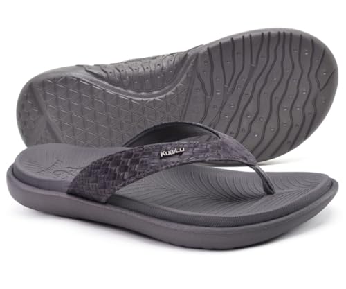 KuaiLu Womens Flip Flops Ladies Yoga Mat Comfortable Walking Thong Sandals With Plantar Fasciitis Arch Support Slip On Indoor Outdoor For Summer - Image 2