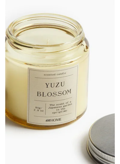 اتش اند ام Small scented candle in glass holder