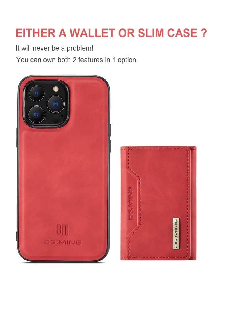 iPhone 15 Pro Max protection case, back cover with detachable magnetic ID card wallet, shockproof case, made of thermoplastic polyurethane  - Image 3