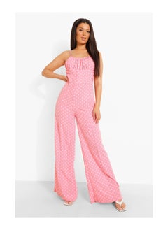 Polka Dot Wide Leg Jumpsuit
