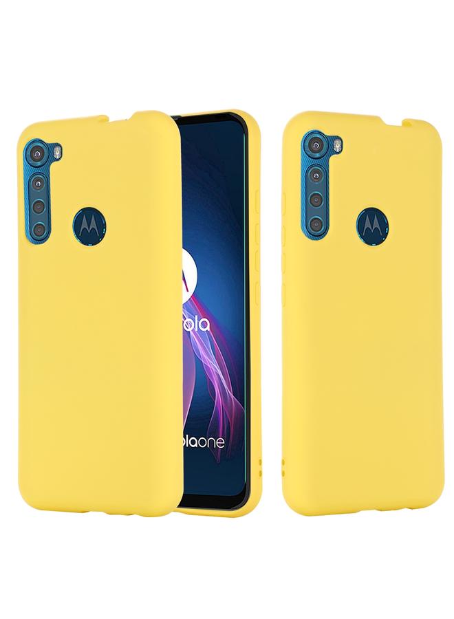 اس-توب جراب لهاتف Motorola One Fusion+ مصنوع من السيليكون السائل المقاوم للصدمات بلون نقي مع تغطية كاملة - Image 2