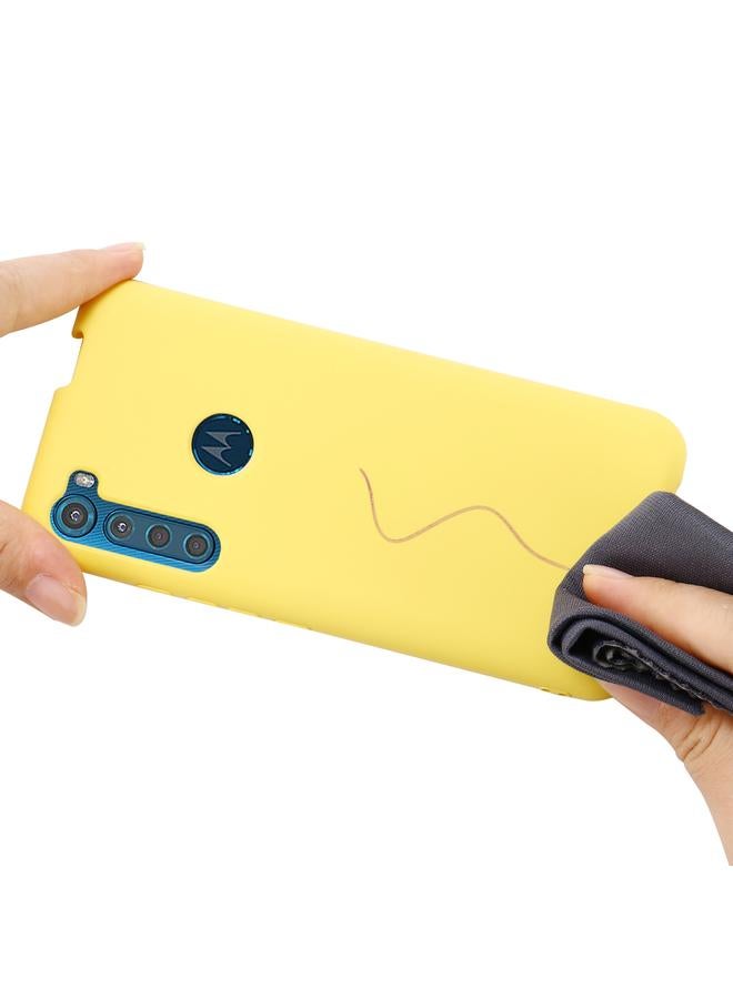 اس-توب جراب لهاتف Motorola One Fusion+ مصنوع من السيليكون السائل المقاوم للصدمات بلون نقي مع تغطية كاملة - Image 5