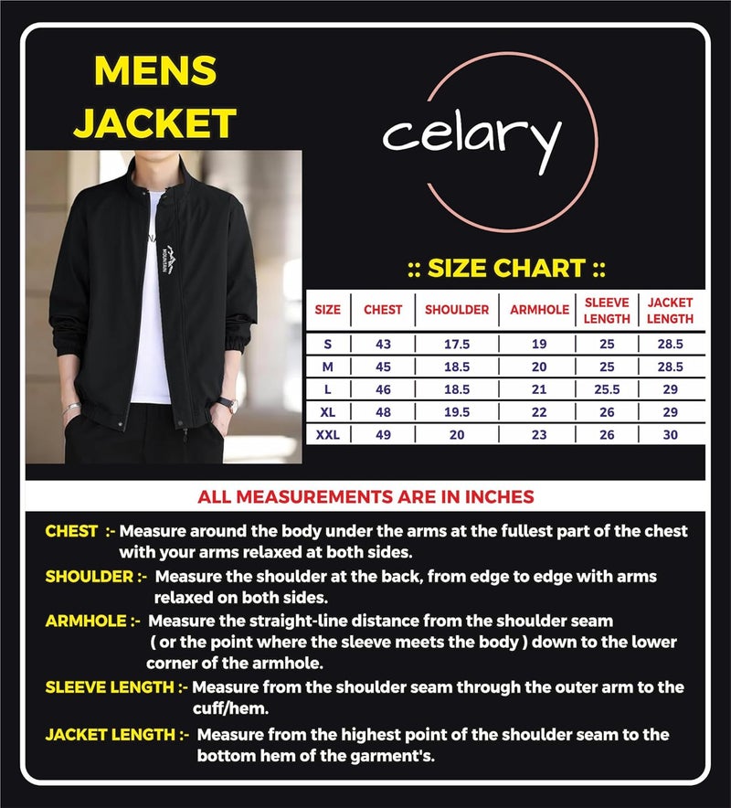 Celary Men's Lightweight Casual Zip-Up Jacket | Stylish Slim Fit Outerwear for All Seasons - Image 5